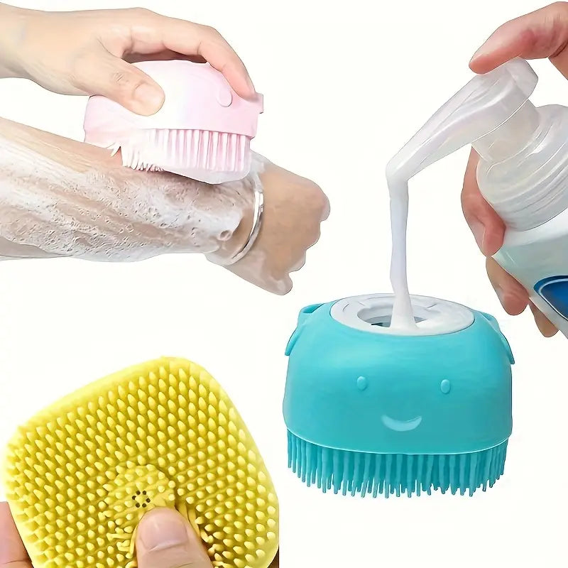 Soft Silicone Body Brush With Ergonomic Non-Slip Handle