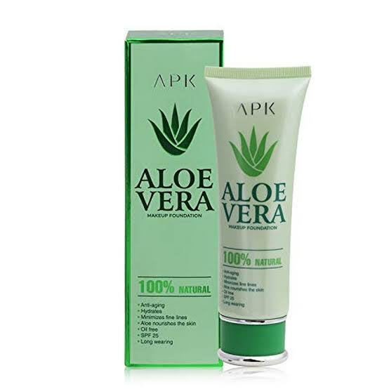 APK ALOEVERA MAKEUP FOUNDATION 100% NATURAL 80G TUBE