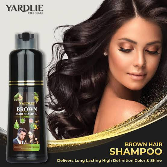 YARDLIE DARK BROWN HAIR COLOUR SHAMPOO GEL ADVANCE BOTTLE