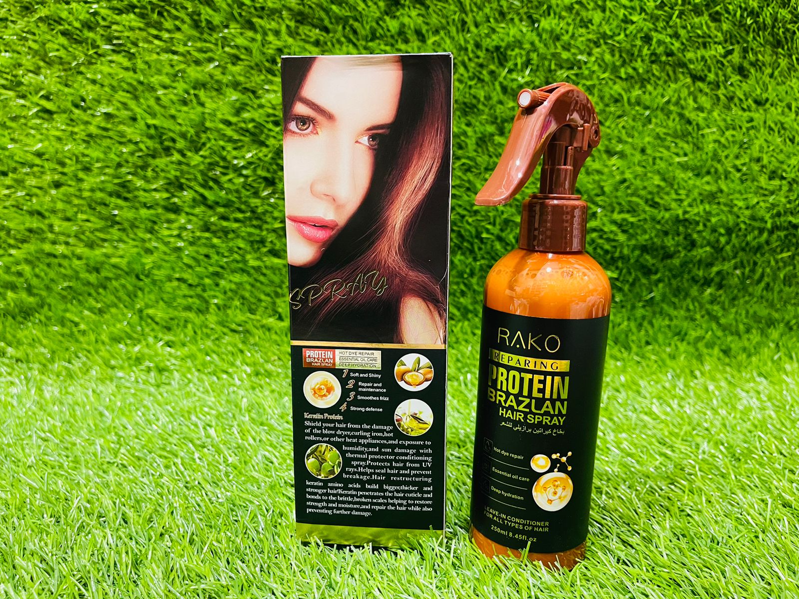 RAKO BRAZILIAN KERATIN PROTEN HEAT DEFENCE HAIR SPRAY www.onlinemart .pk