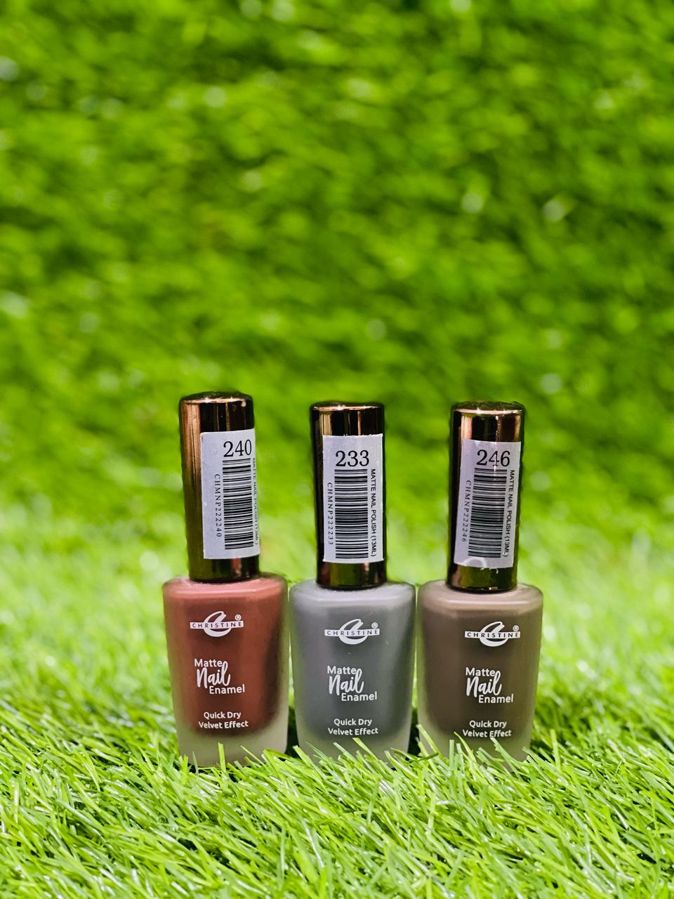 CHRISTINE NUDE COLOUR NAIL POLISH PACK OF 3