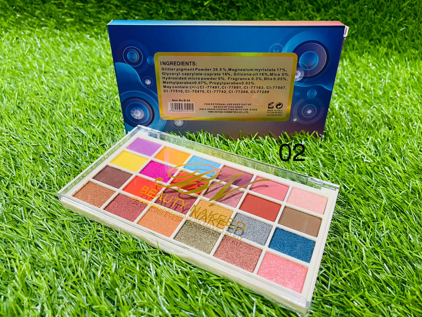 BN Beauty Nakeed 24 Colors Velvet+Matt Eyeshadow Kit Palette B-24