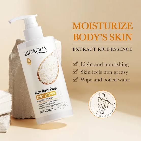 BIO AQUA RICE RAW PULP BODY LOTION (250ml)