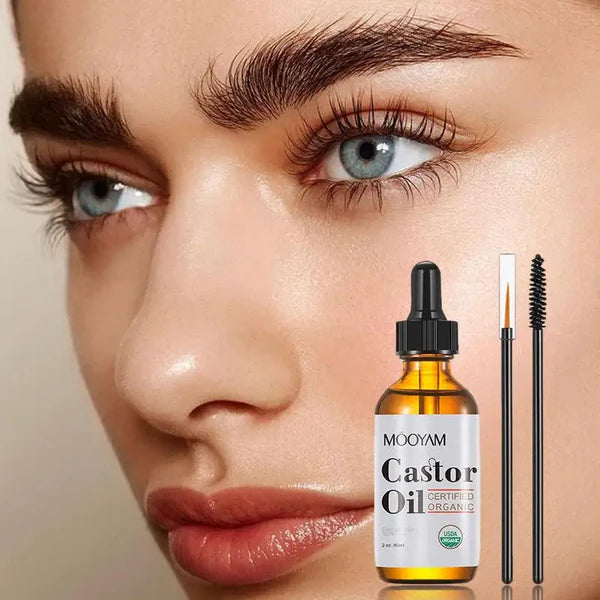 MOOYAM 100%CASTOR OIL ANTI HAIR LOSS AND EYEBROW/LASHES