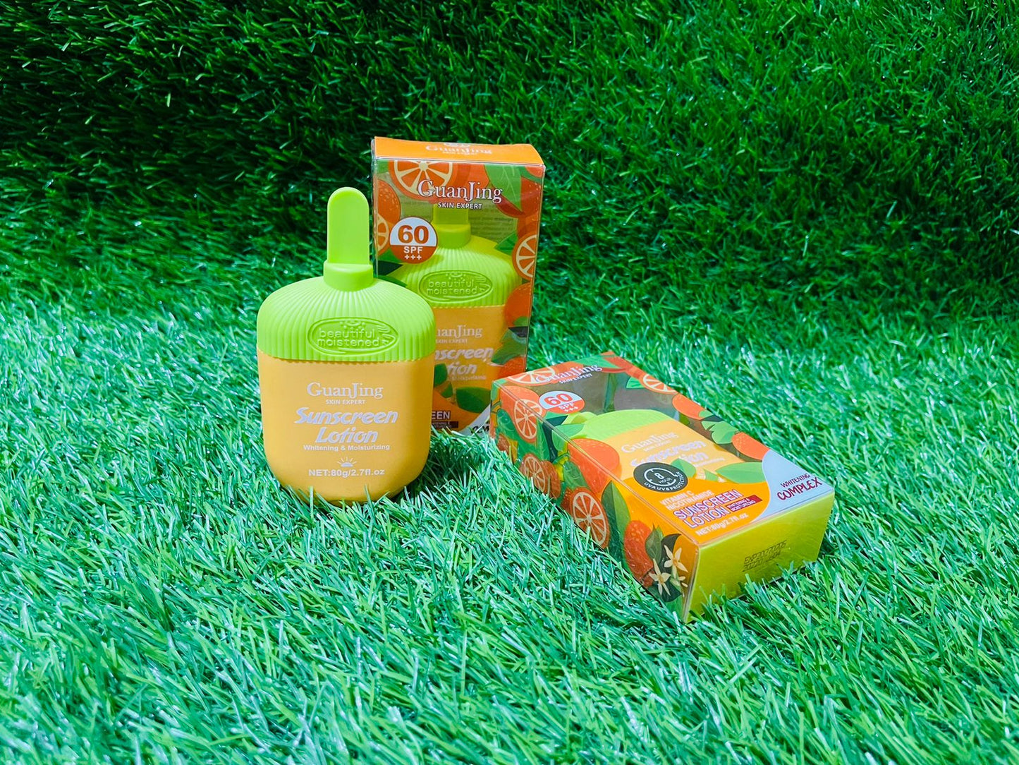 GUANJING Sunscreen Lotion SPF 60 Vitamin C & Nicotinamide 80g(ALL SKIN TYPES)
