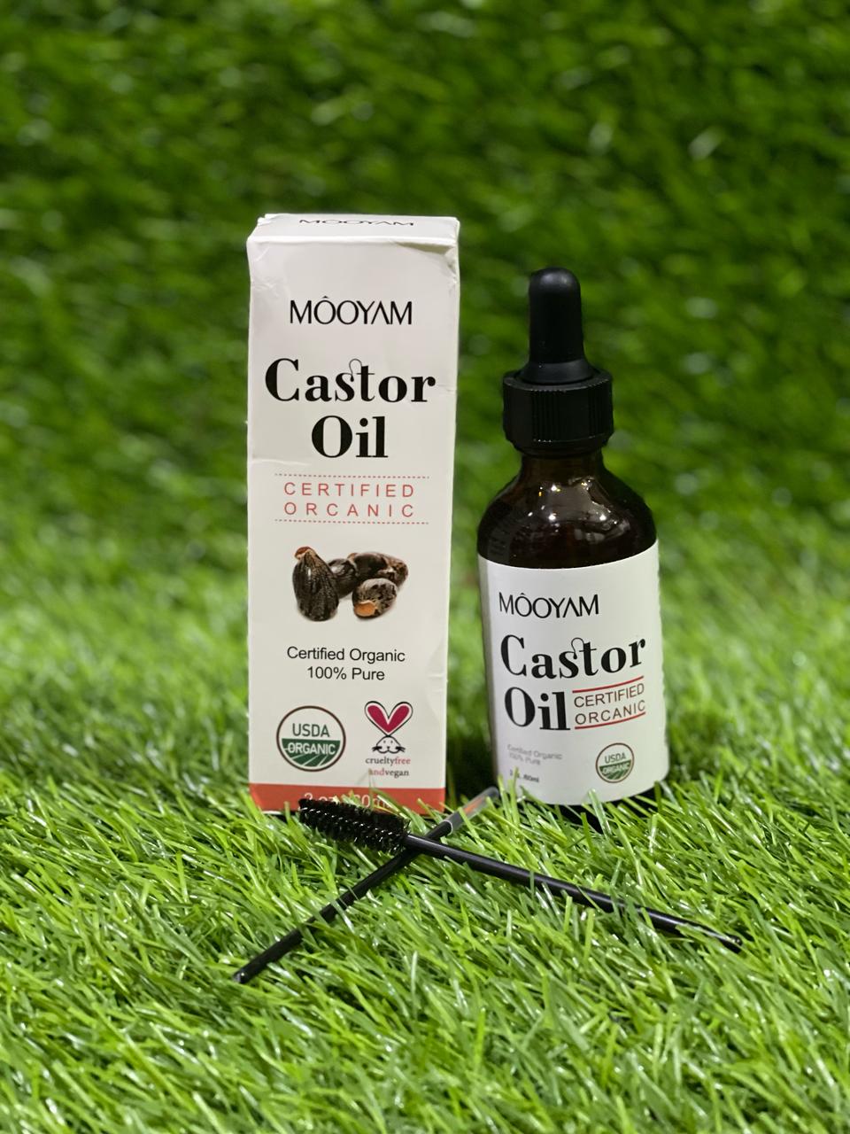 MOOYAM 100%CASTOR OIL ANTI HAIR LOSS AND EYEBROW/LASHES