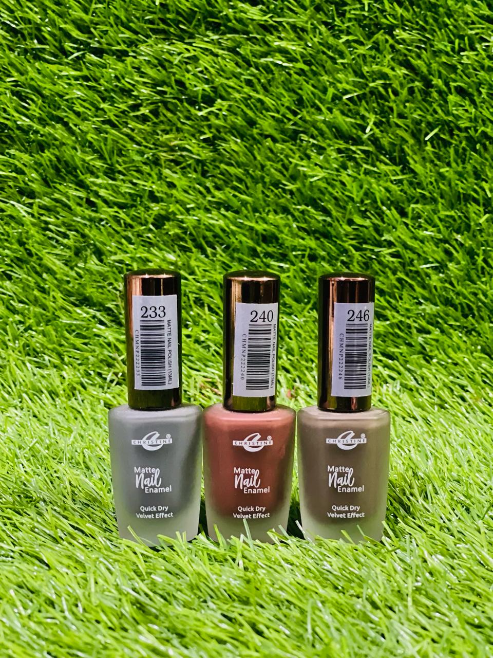 CHRISTINE NUDE COLOUR NAIL POLISH PACK OF 3