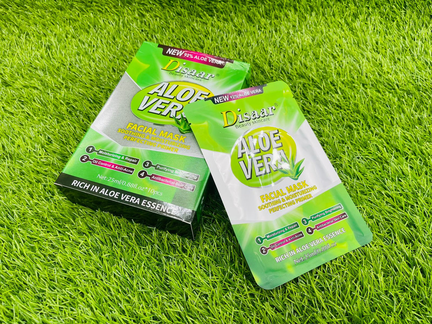 DISAAR ALOEVERA FACE SHEET MASK (FOR OILY/ACNE SKIN)