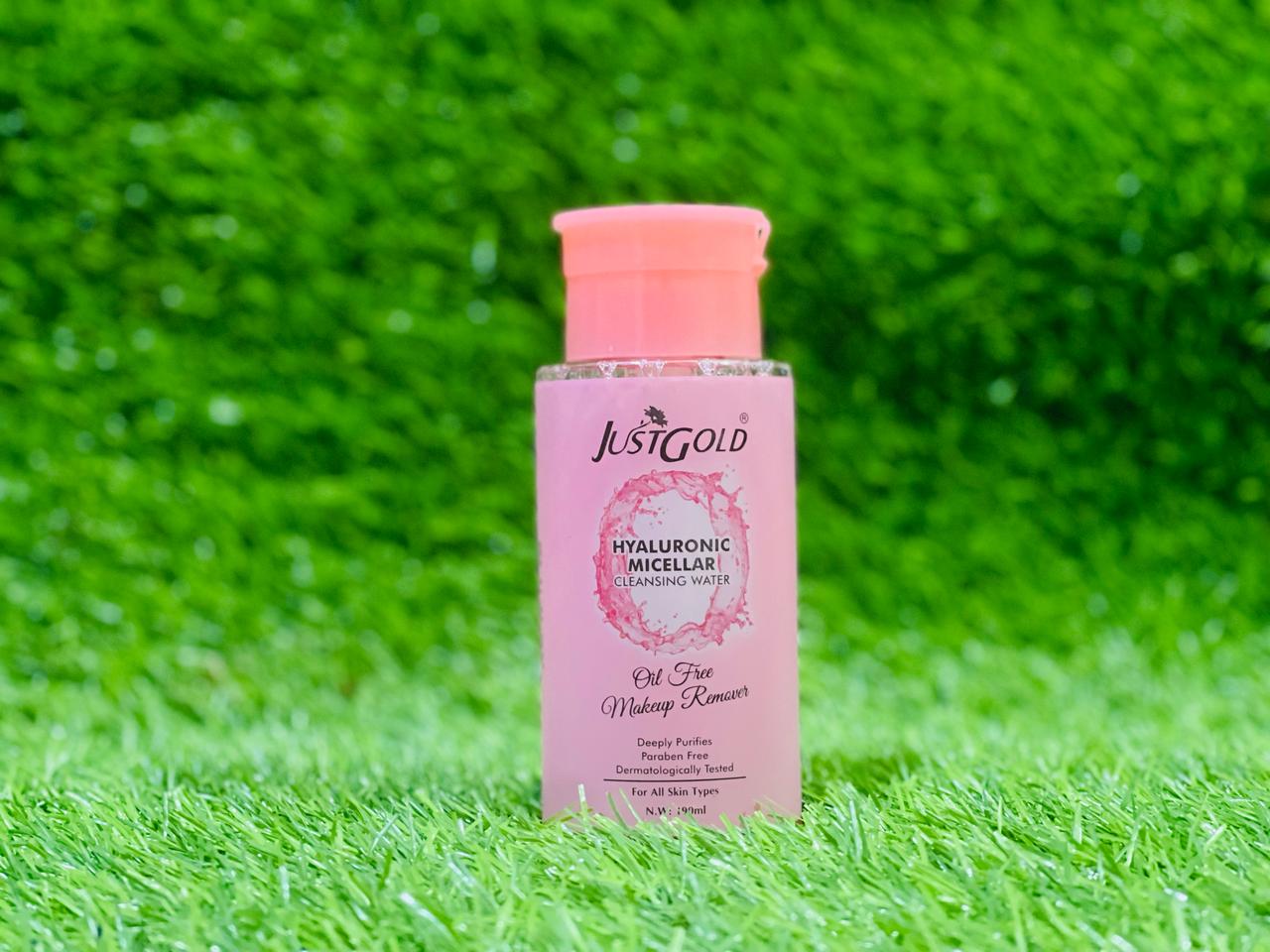 Just Gold Cleansing Water Hyaluronic Micellar Make Up Remover 190ml