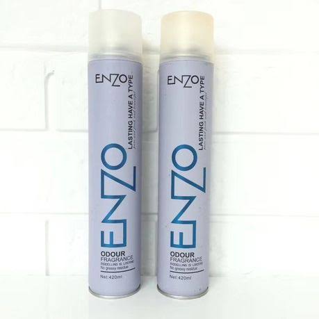 ENZO WHITE HAIR SPRAY ODOURE FRAGRANCE  NO GREASY RESIDUE HAIR SPRAY  (420 ml)