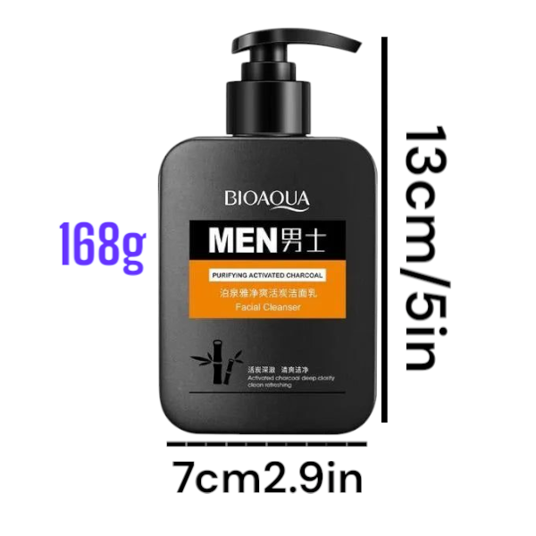 BIOAQUA MEN ONLY FACE WASH PUMP PACK 168GM