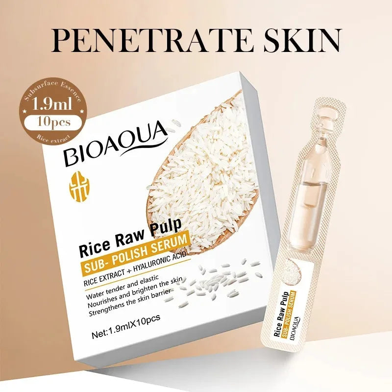 Biaoqua Rice Raw Pulp Sub-Polish Hyaluronic Acid Serum 1.9ML (Single pcs)