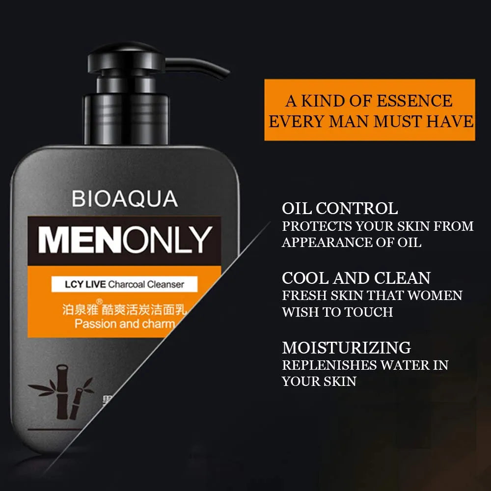 BIOAQUA MEN ONLY FACE WASH PUMP PACK 168GM
