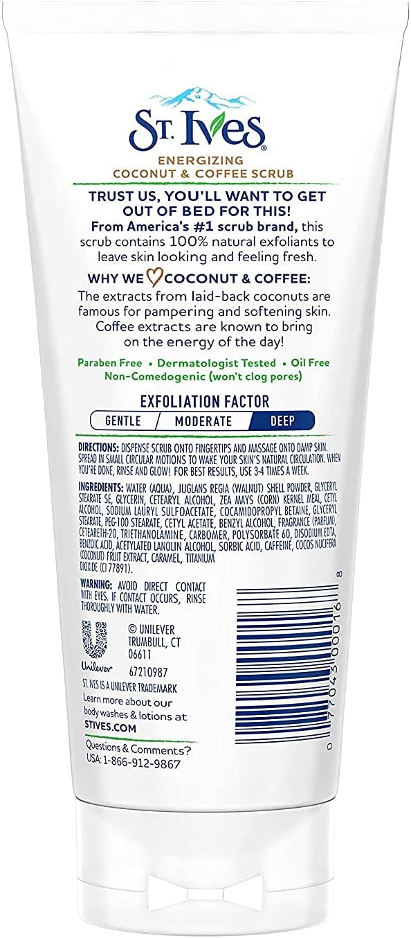 ST.IVES ENERGIZING COCONUT & COFFEE SCRUB (ALL SKIN TYPES)