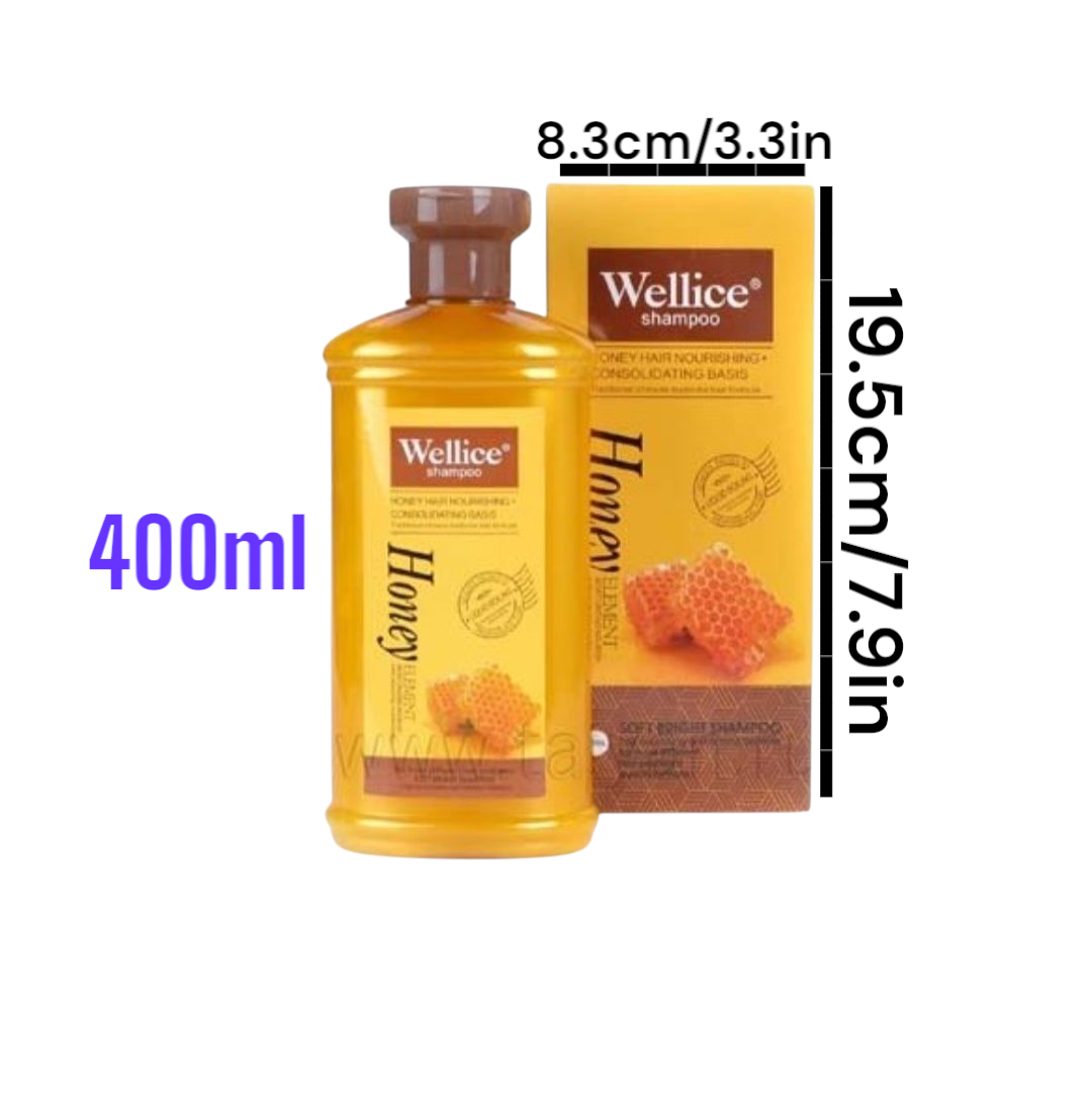 WELLICE HONEY HAIR NOURISHMENT HAIR SHAMPOO 400ML.
