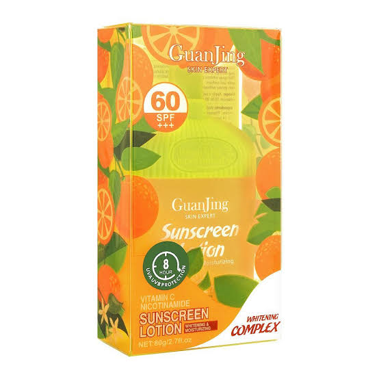 GUANJING Sunscreen Lotion SPF 60 Vitamin C & Nicotinamide 80g(ALL SKIN TYPES)