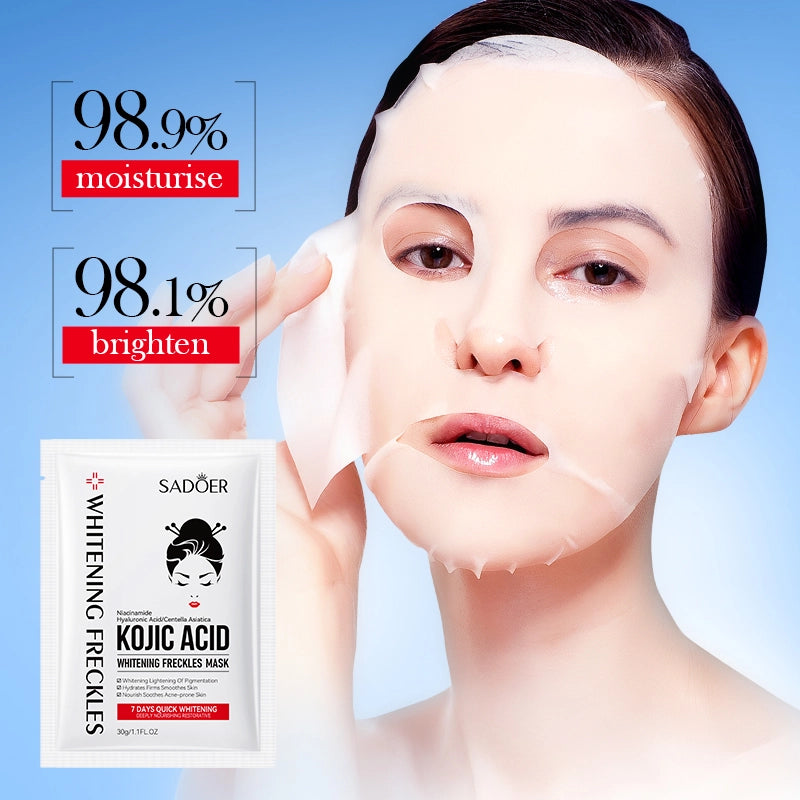 SADOER KOJIC ACID WHITENING FRACKLES FACE SHEET MASK
