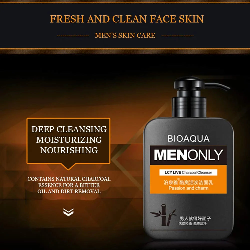 BIOAQUA MEN ONLY FACE WASH PUMP PACK 168GM
