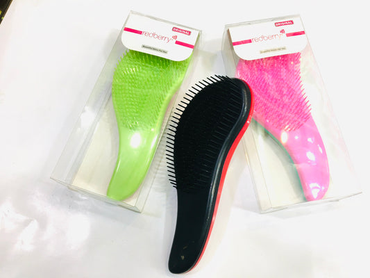 RED BERRY PEDAL HAIR  BRUSH