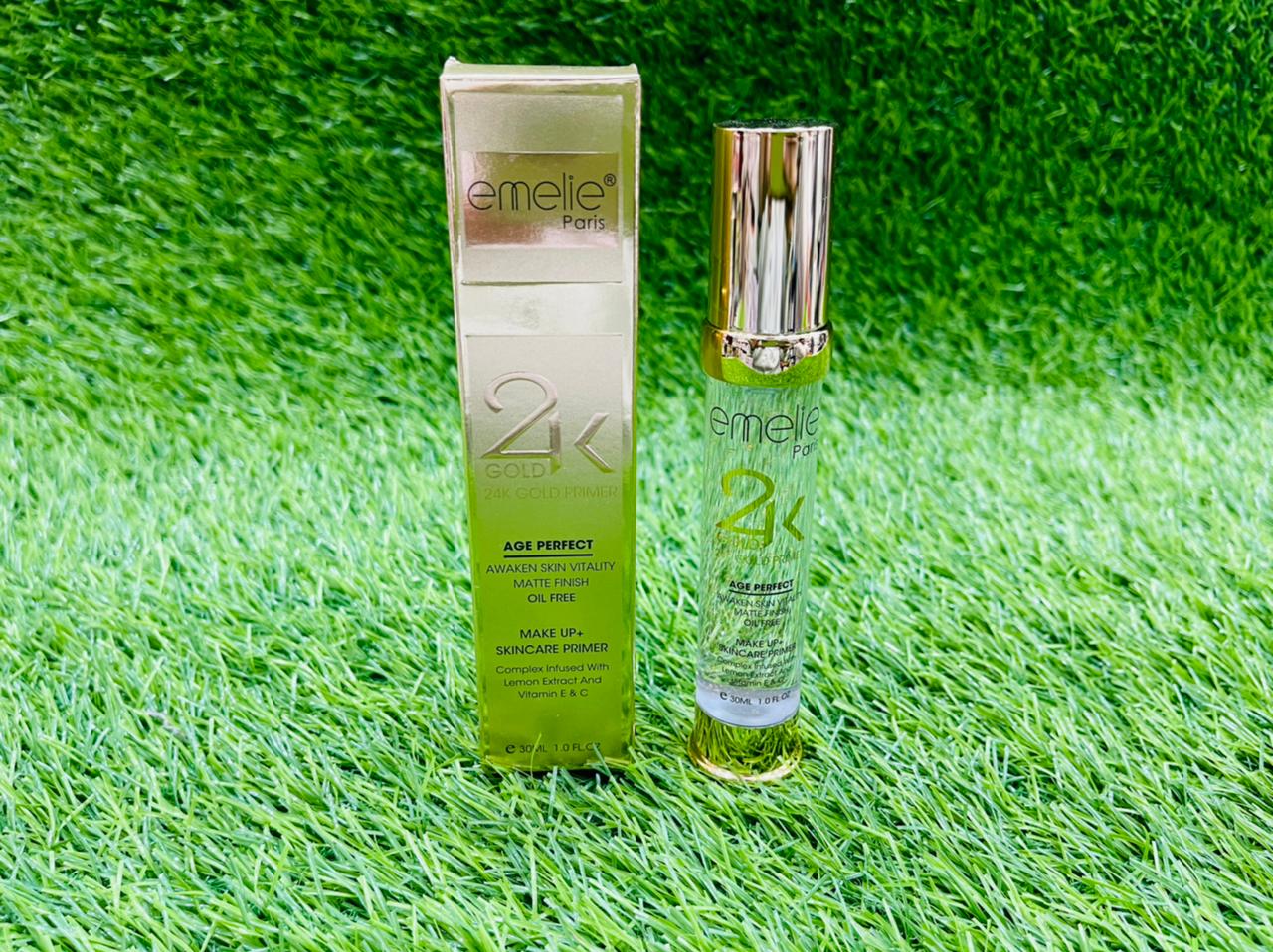 EMELIE 24k GOLD PRIMER BOTTLE 30ML.