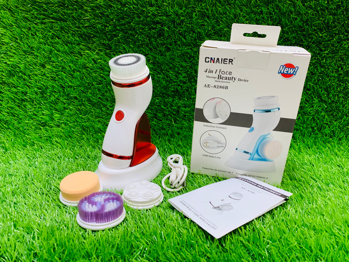 Cnaier 4in1 Rechargable Electric Face Massager