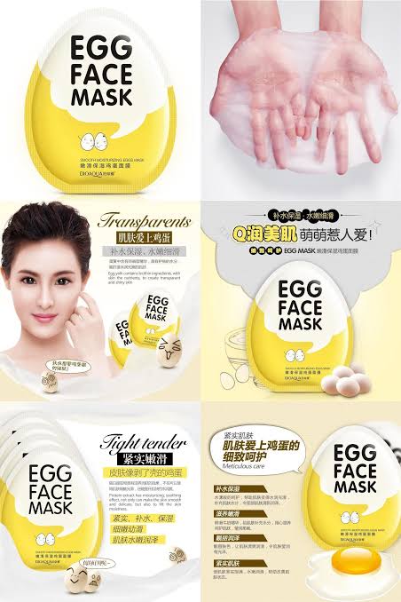 BIOAQUA EGG SHEET MASK (FOR ALL SKIN TYPES)