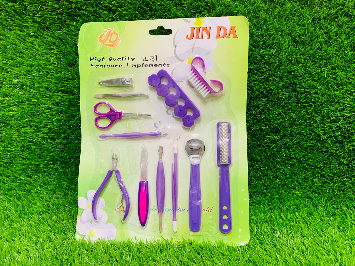 JIN DA 12PCS MANI PEDI TOOL SET