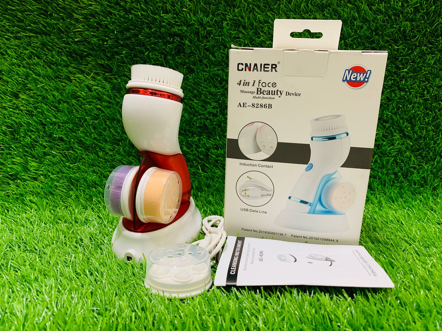 Cnaier 4in1 Rechargable Electric Face Massager