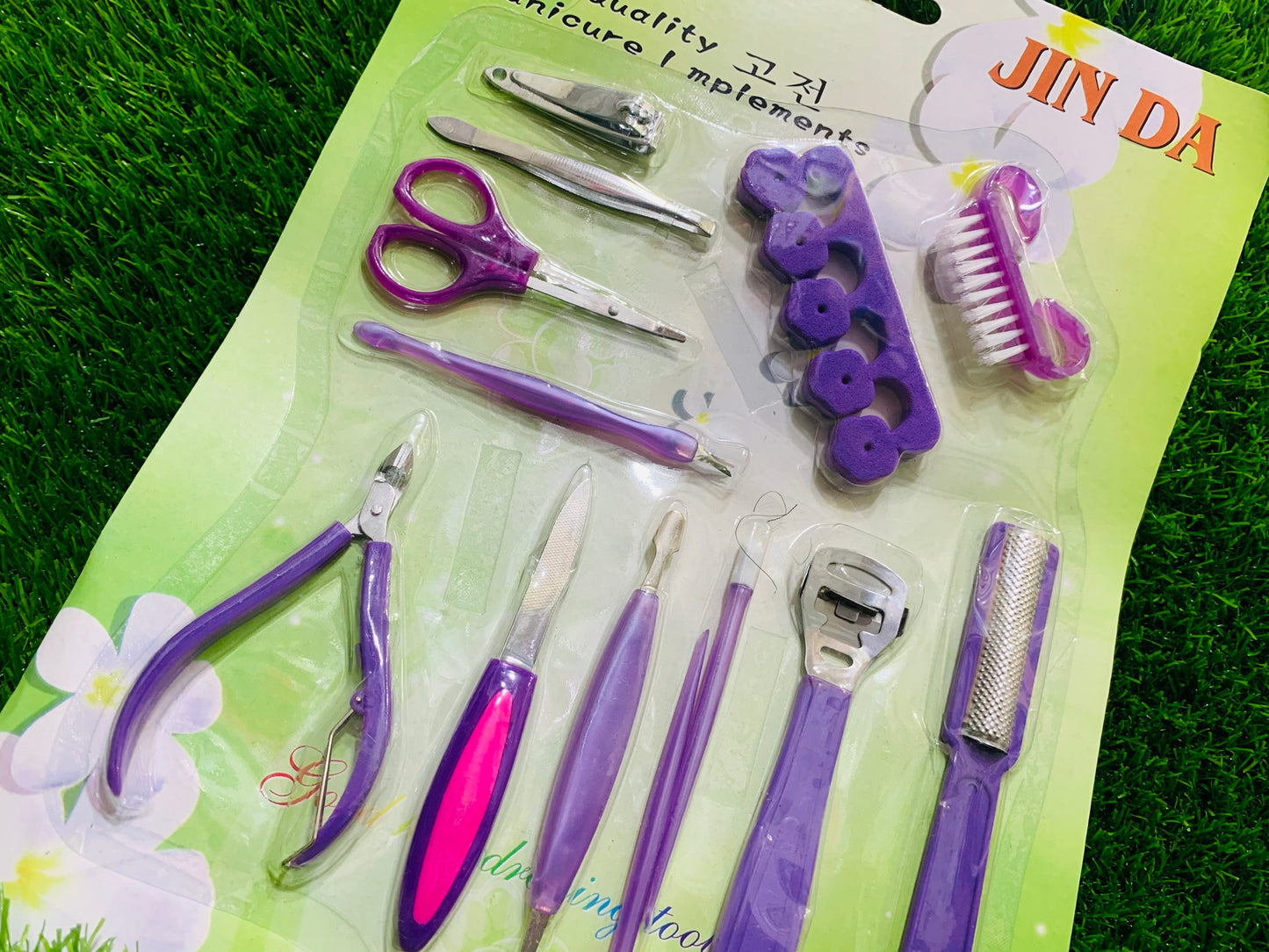 JIN DA 12PCS MANI PEDI TOOL SET