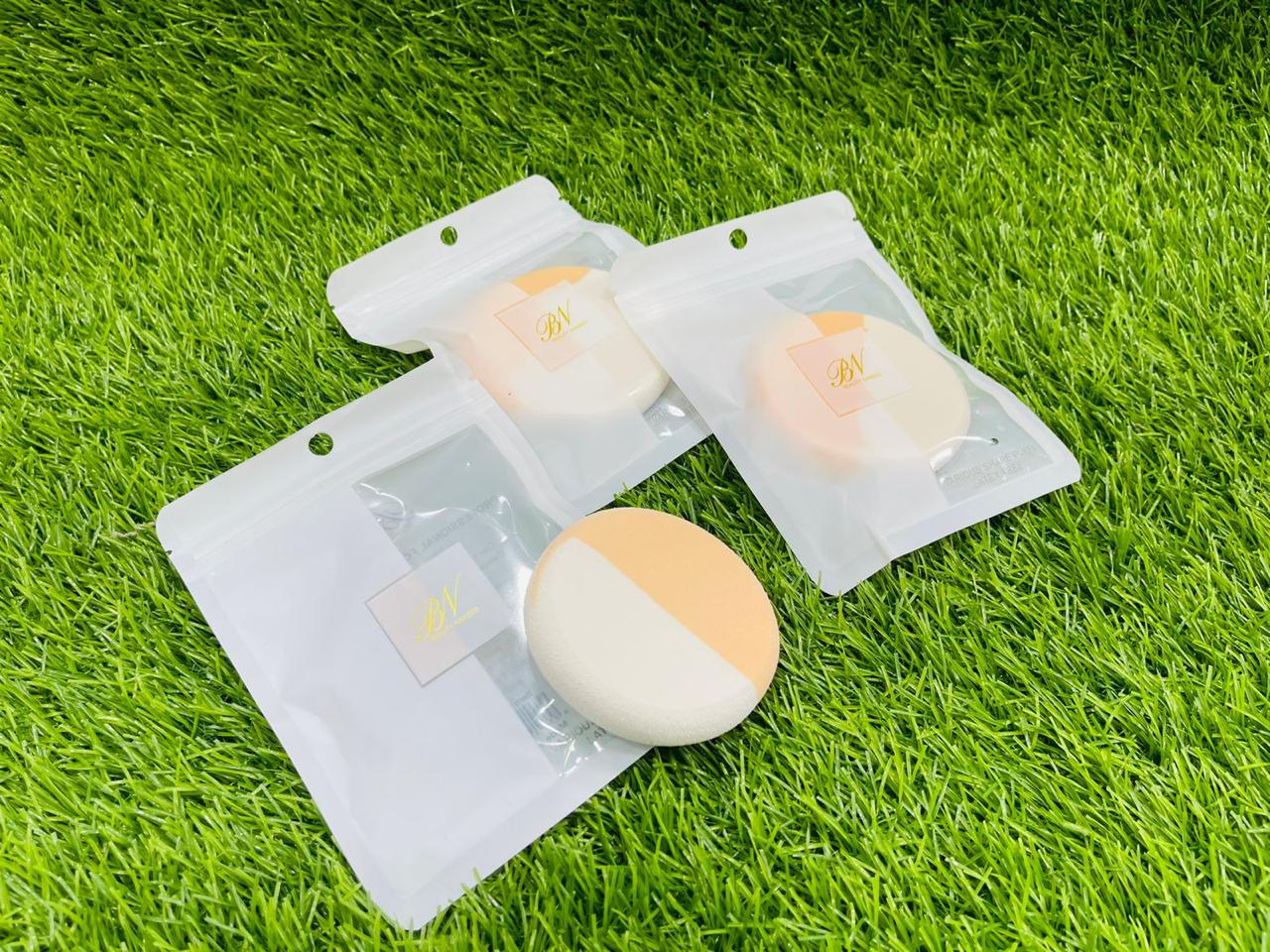 BEAUTY NAKED ROUND SHAPE DOUBLE COLOUR PUFF