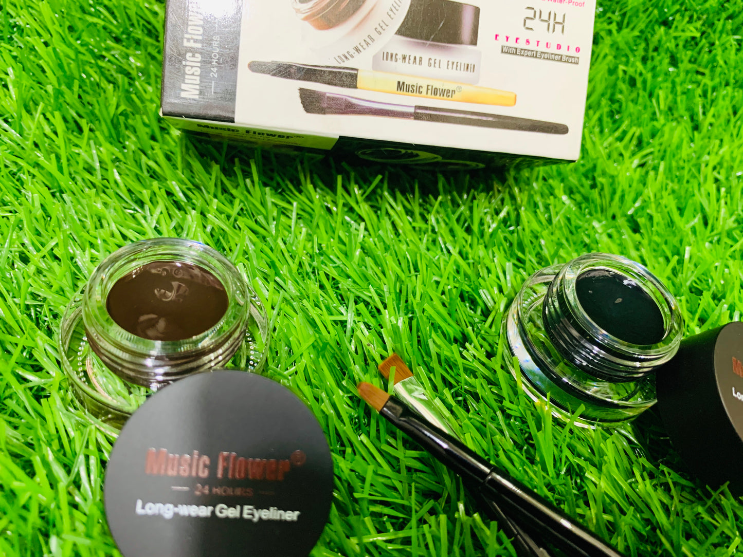 MUSIC FLOWER GEL LINER PLUS BROW LINER 24HRS