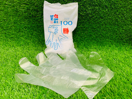 100pcs Hand Gloves Plastic Made