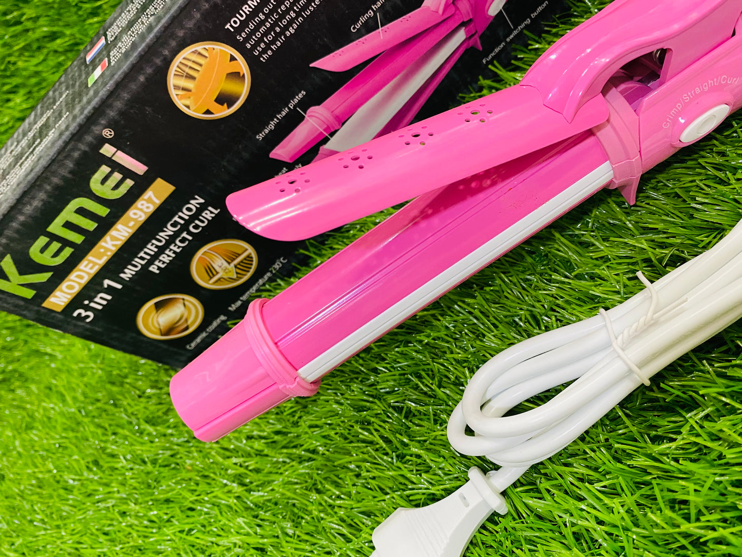 KEMEI 3in1 KM-987 STRAIGHTNER CRIMPER CURLER KM-988