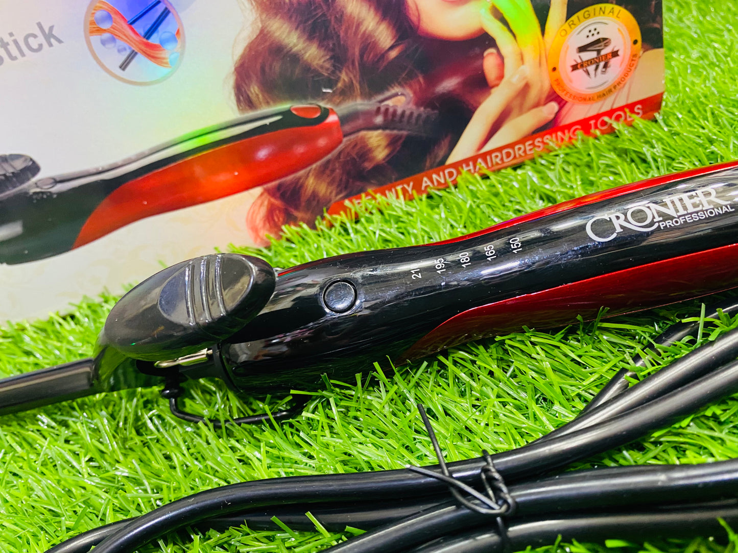 CRONIER HAIR TIGHT CURLER BLACK RED EXTERIOR