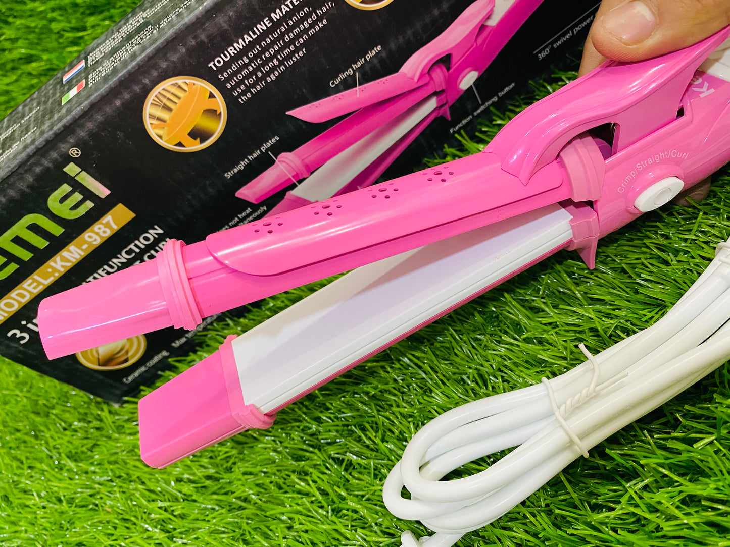 KEMEI 3in1 KM-987 STRAIGHTNER CRIMPER CURLER KM-988
