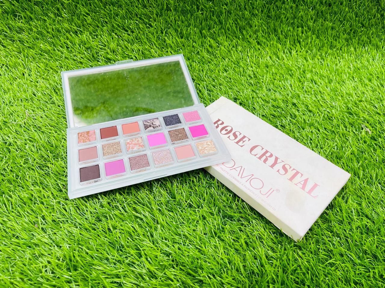 HUDA BEAUTY ROSE CRYSTAL VELVET+SHIMMER+MATT PALLETE