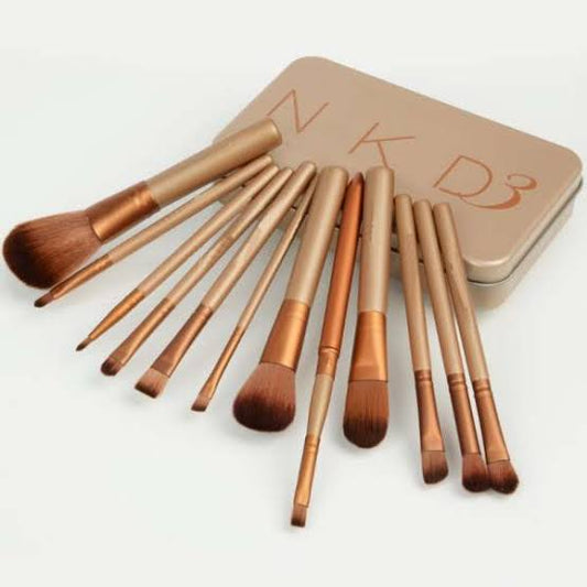 NAKED TIN STYLE 12PCS MAKEUP BRUSH SET