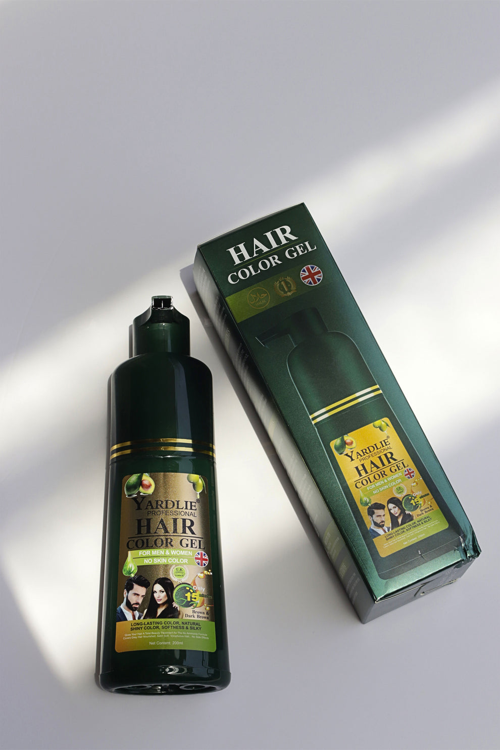 YARDLIE DARK BROWN HAIR COLOUR SHAMPOO GEL ADVANCE BOTTLE