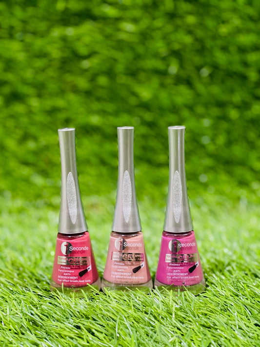 BECUTE PINK COLOUR NAIL POLISH PACK OF 3