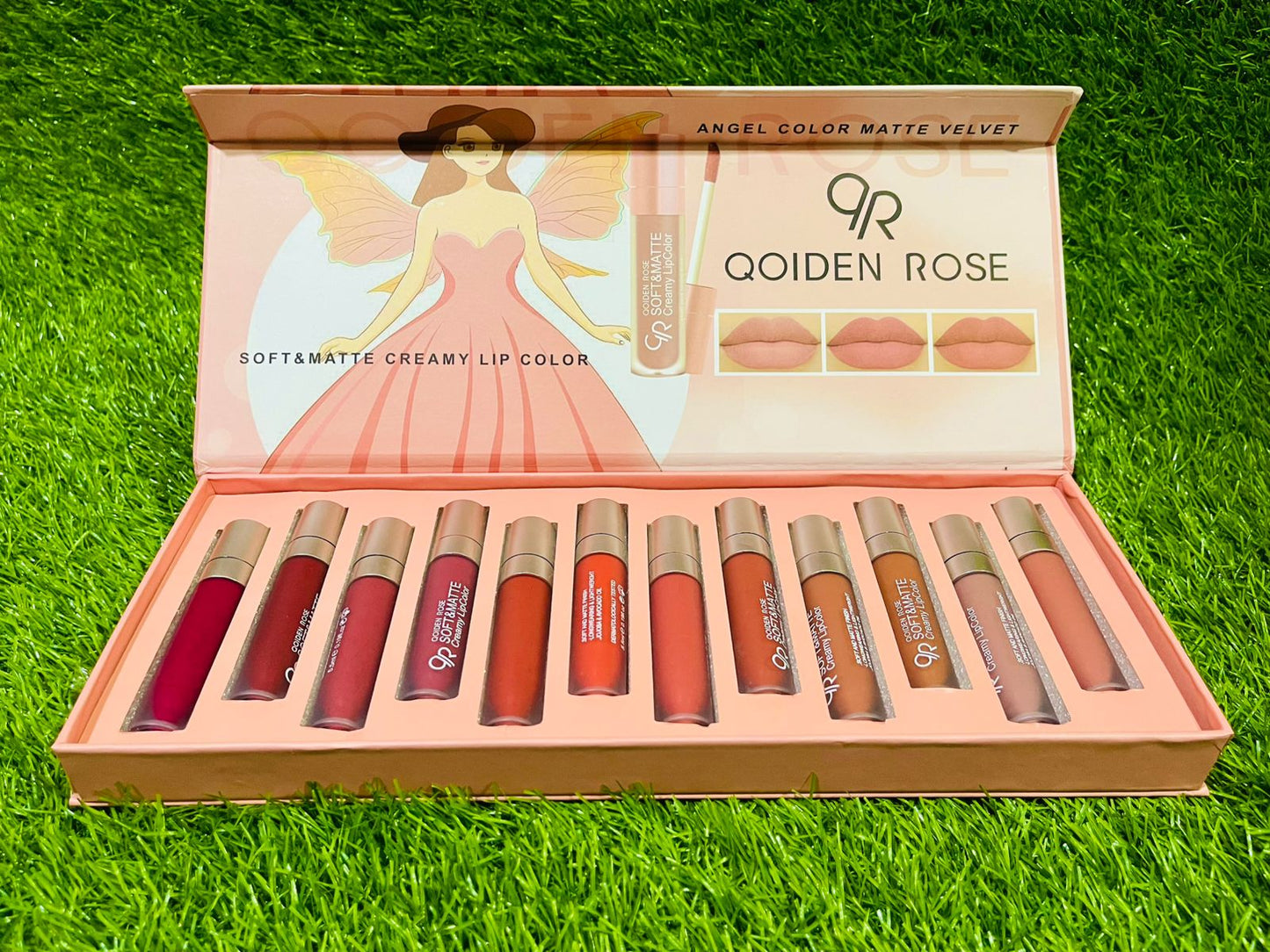 Qoiden Rose Matte Creamy Lip Color 12 Pcs Set