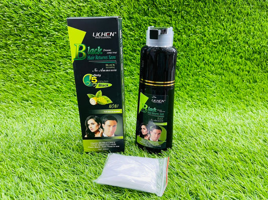 LICHEN BLACK SHAMPOO COLOUR 200ML WITH FREE GLOVES