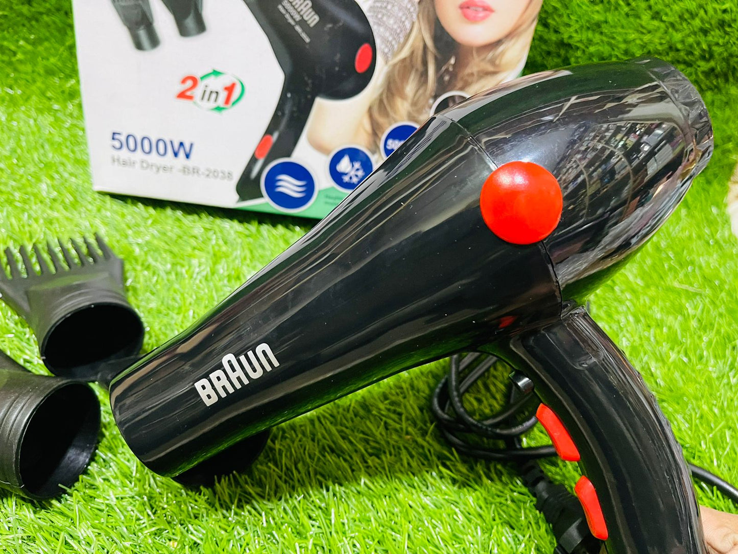 BRAUN PROFESSIONAL  HAIR  DRYER  5000W BR-2038