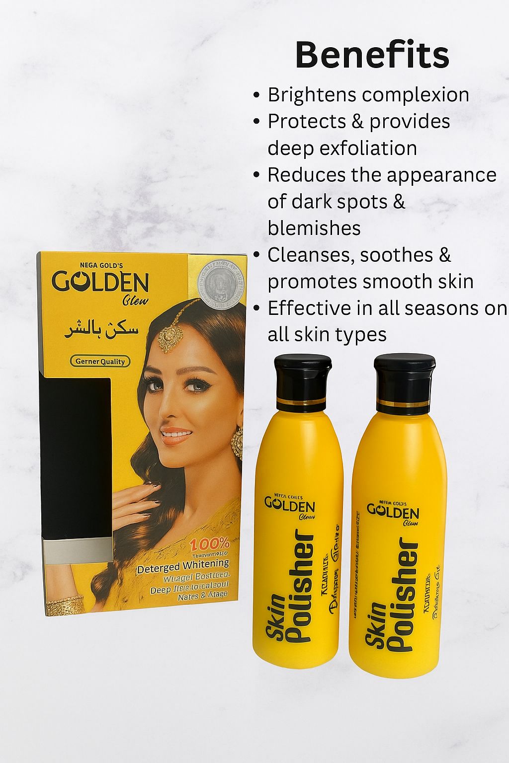 GOLDEN GLOW FACE SKIN POLISH 300ML(ALL SKIN TYPES)