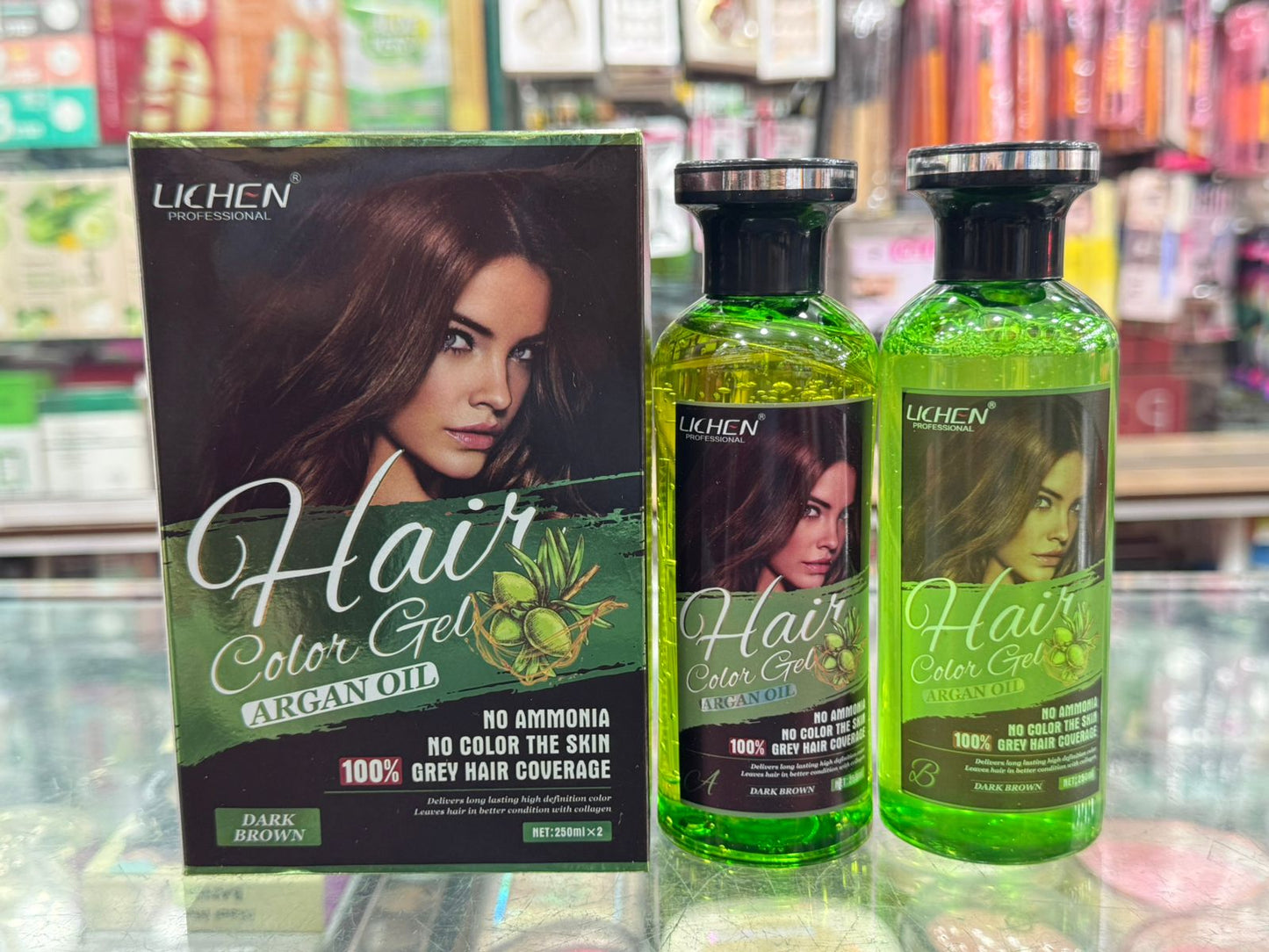 Lichen Professional Hair color gel 250*2ML SHAMPOO COLOUR