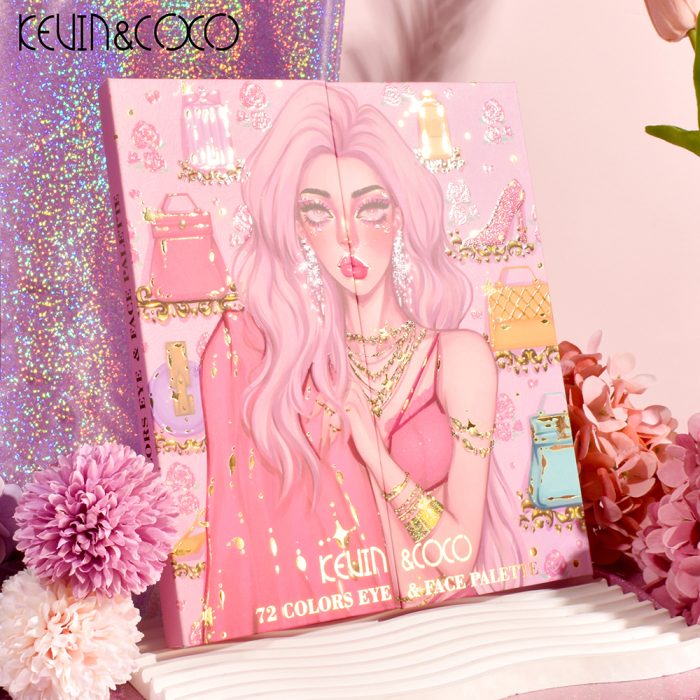 Kevin & Coco 72 Colors Eyes and Face Large Size Makeup Kit