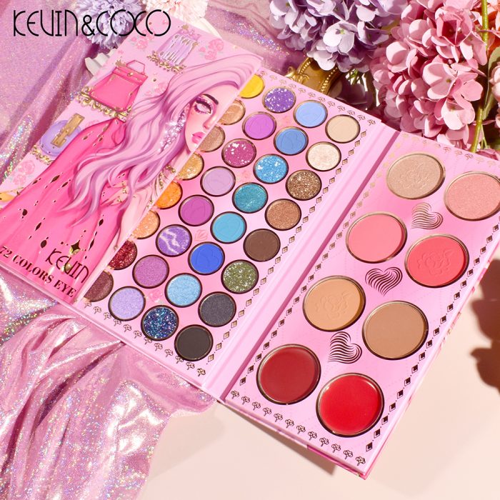 Kevin & Coco 72 Colors Eyes and Face Large Size Makeup Kit