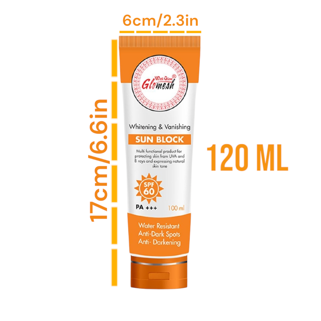 GLOMESH SUNBLOCK SPF 60+ 120ML(ALL SKIN TYPES)