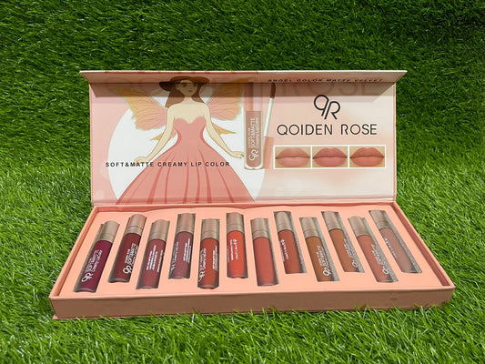 Qoiden Rose 12 Color LipGloss Box