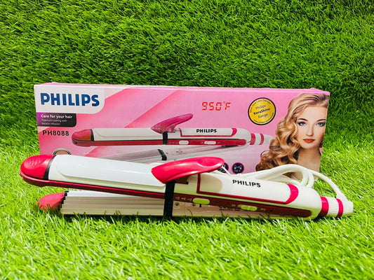 PHILIPS SH-8088 -HAIR STRAIGHTNER- 3 IN 1 -PINK &WHITE