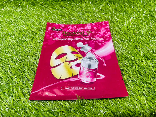 Haokali Silk Protein Hyaluronic Acid Hydrating 2in1 Sheet Mask (ALL SKIN TYPES)